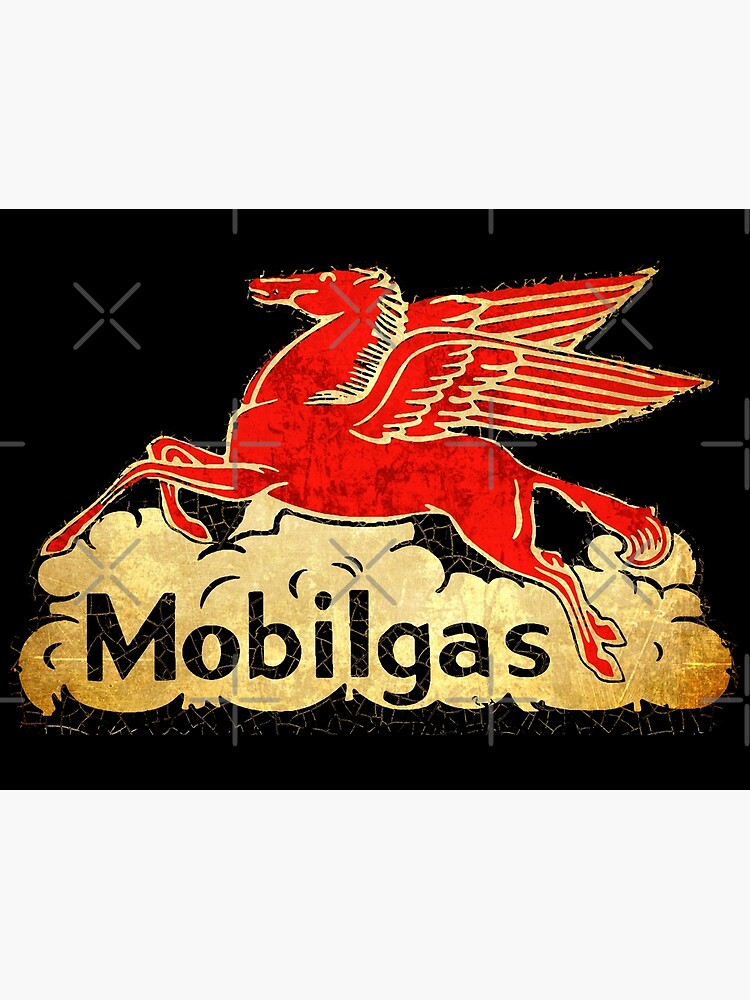 "Mobil Gas Pegasus" Canvas Print by Retinaclimax Redbubble