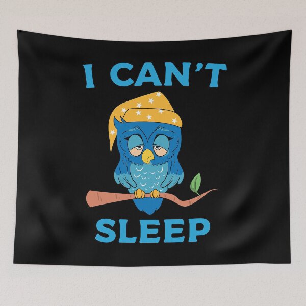 Item preview, I Can't Sleep Owl designed and sold by teesaurus.
