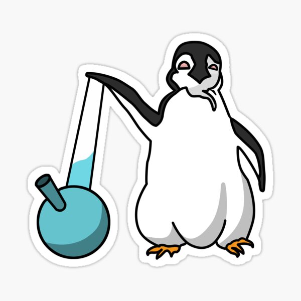 “Smokey Bong Penguin” Sticker by VasilyDigital | Redbubble