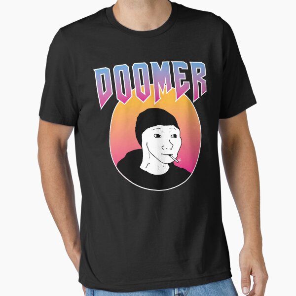 Vista previa del artículo con la obra «Doomer», diseñado y vendido por rainingoutside.