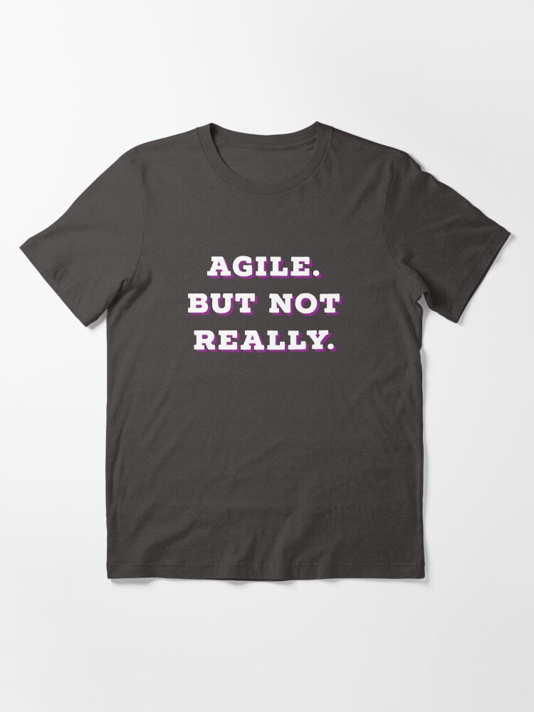 Alternate view of Agile but not really SIMPLE | Professions | pink Outline Essential T-Shirt