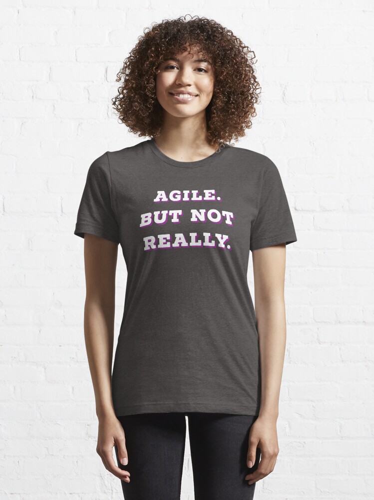 Alternate view of Agile but not really SIMPLE | Professions | pink Outline Essential T-Shirt