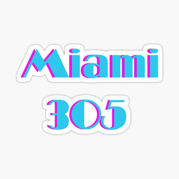 "Miami 305" Sticker for Sale by sedrann15 | Redbubble