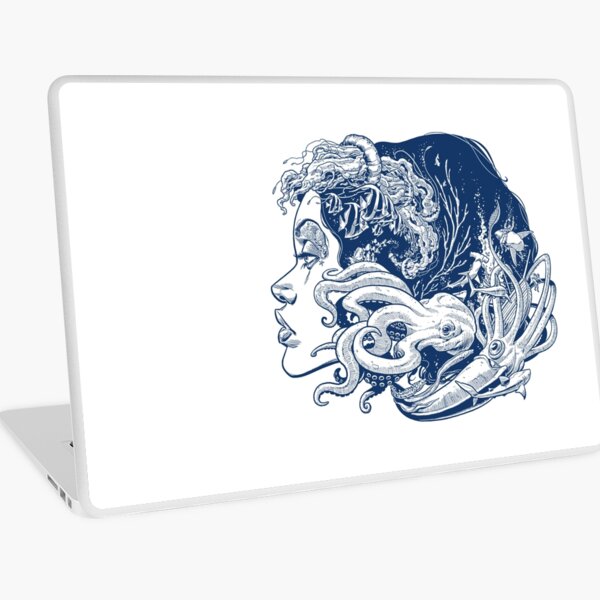 Poseidon's Mistress Blue Laptop Skin