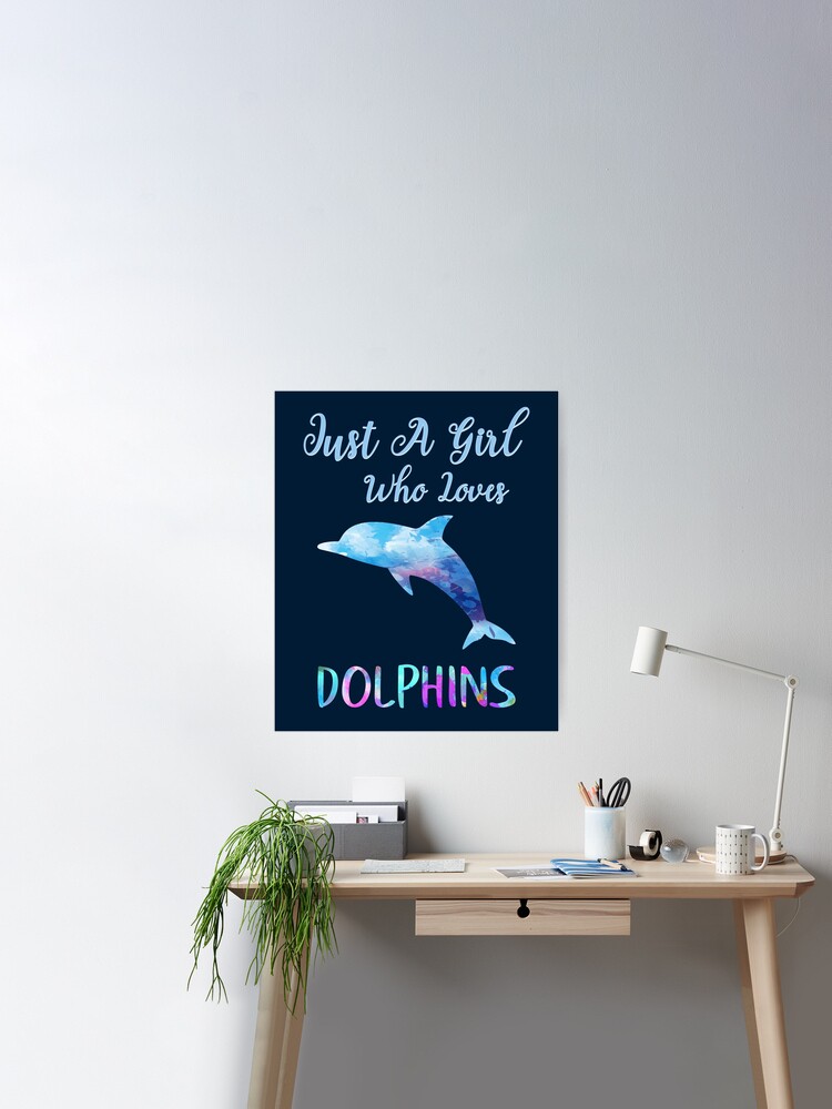 : Just A Girl Who Loves Dolphins Shirt Blue Dolphin Lover Long  Sleeve T-Shirt : Clothing, Shoes & Jewelry