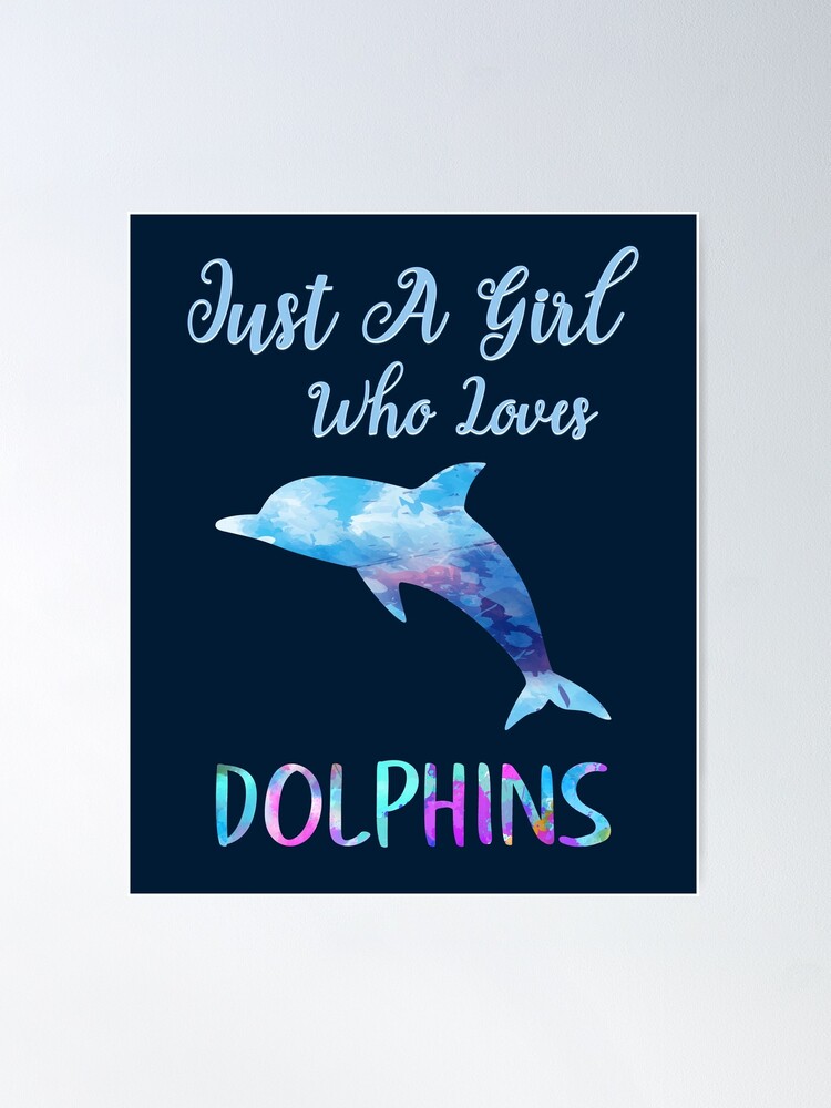 : I Just Really Like Dolphins Cute Dolphin Girl Tote Bag :  Clothing, Shoes & Jewelry