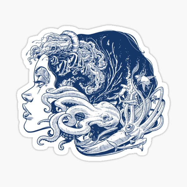 Poseidon's Mistress Blue Alternate Sticker