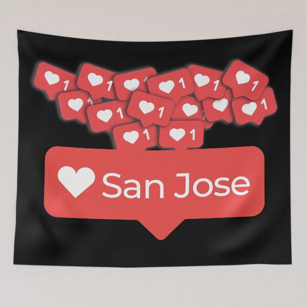 Item preview, Love My San Jose California Notification Hearts designed and sold by elhefe.