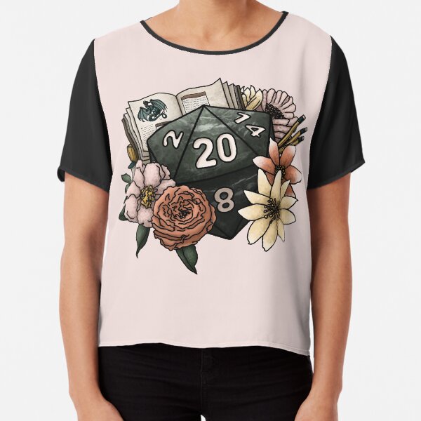 Dungeon Master D20 - Tabletop Gaming Dice Chiffon Top