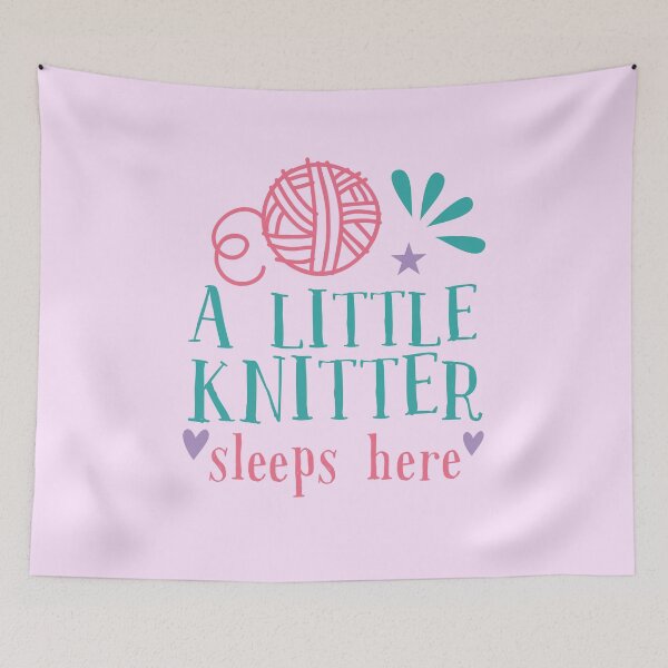 Item preview,  A little knitter sleeps here designed and sold by jazzydevil.