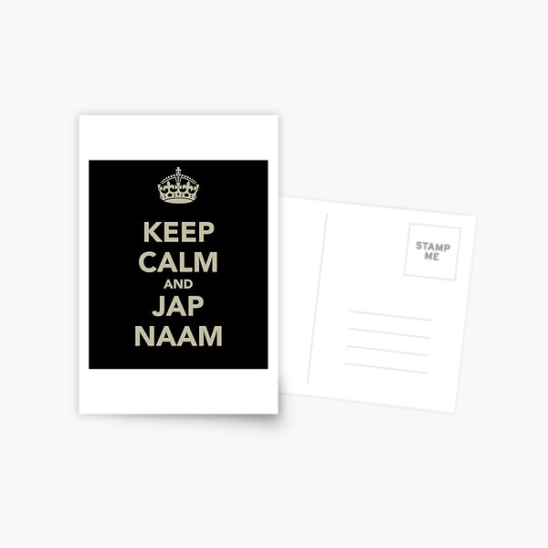Keep Calm and Jap Naam Postcard