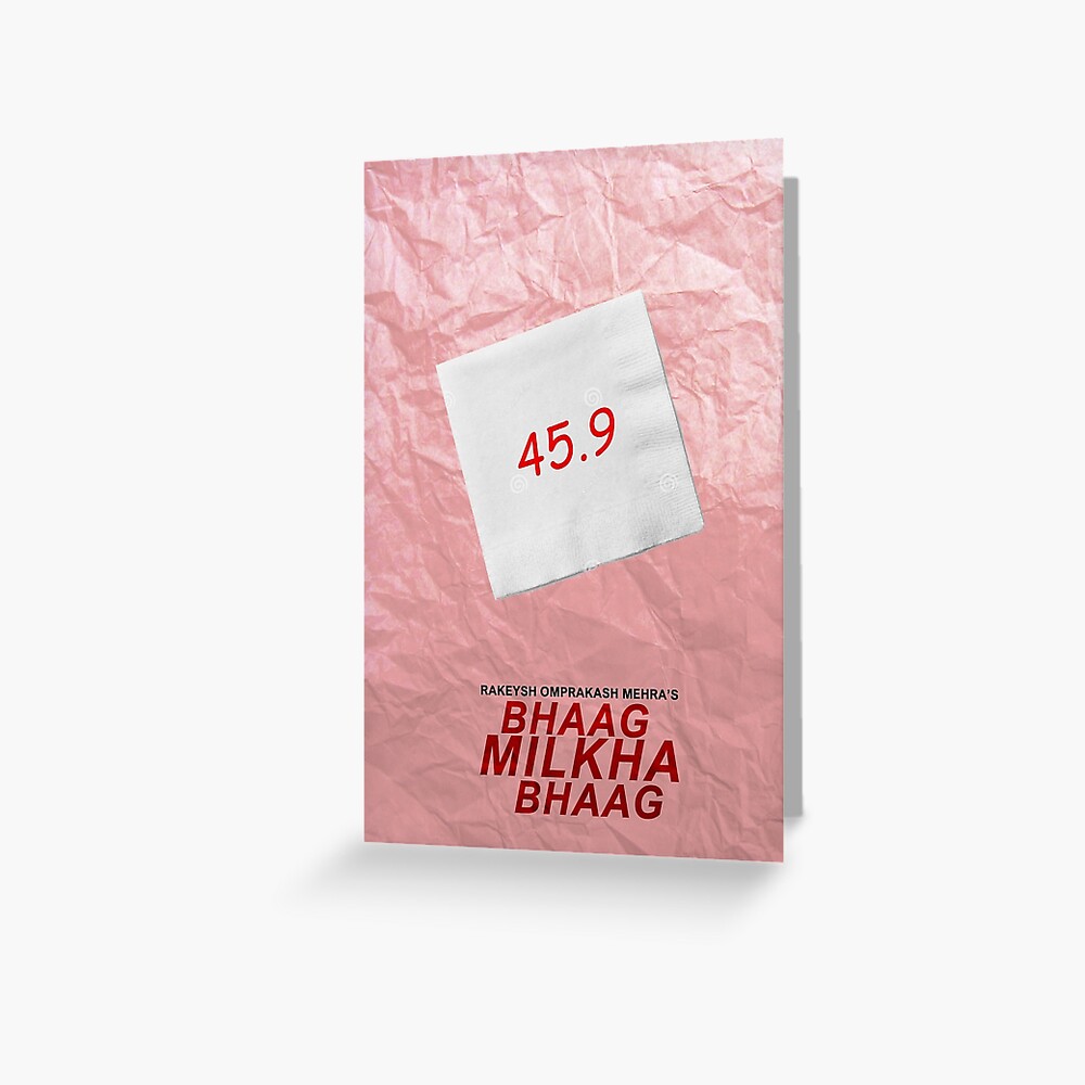 Bhaag Milkha Bhaag - Minimal Poster Greeting Card