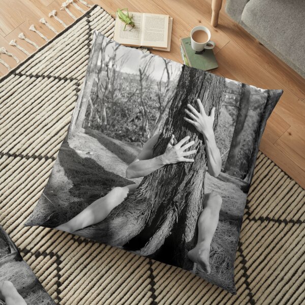 Hands and tree Floor Pillow