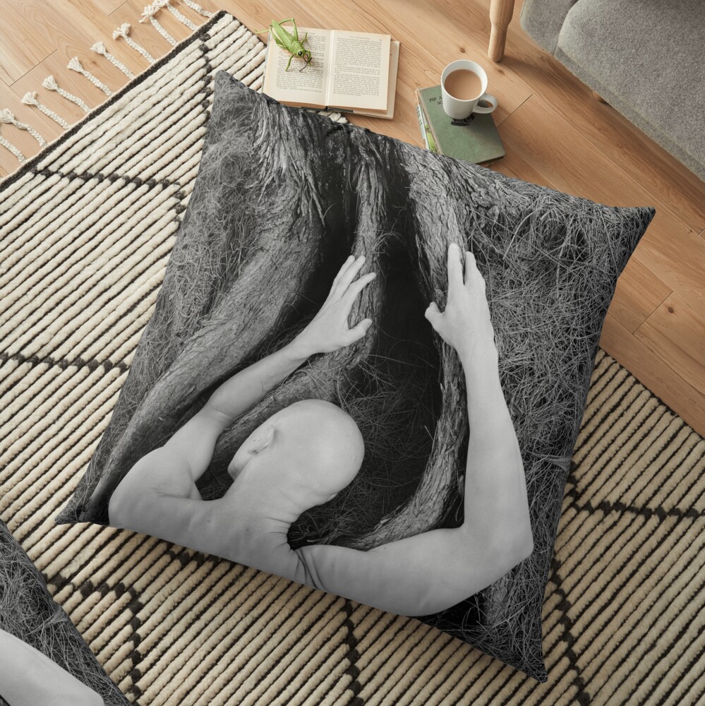 Man and tree Floor Pillow
