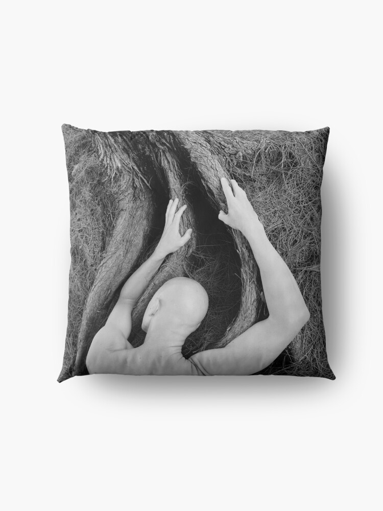Alternate view of Man and tree Floor Pillow