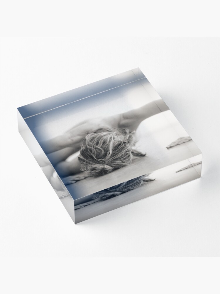 Alternate view of Jo in platinum Acrylic Block