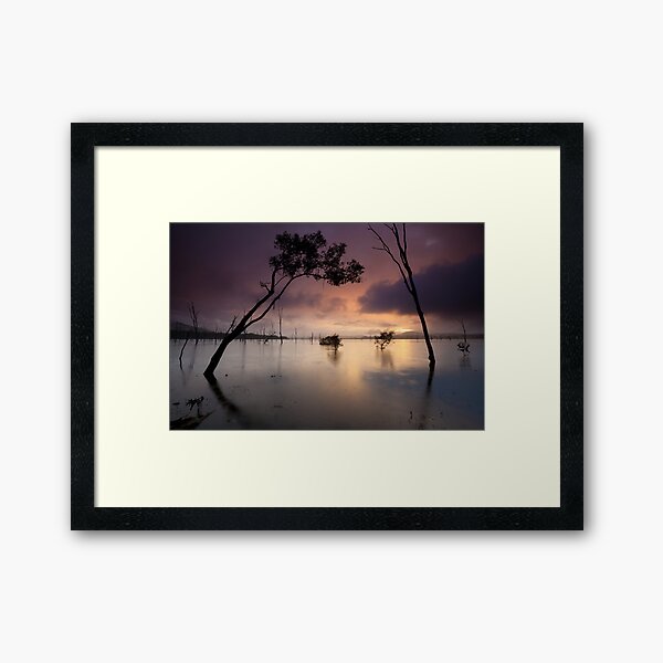 Flooded valley Framed Art Print
