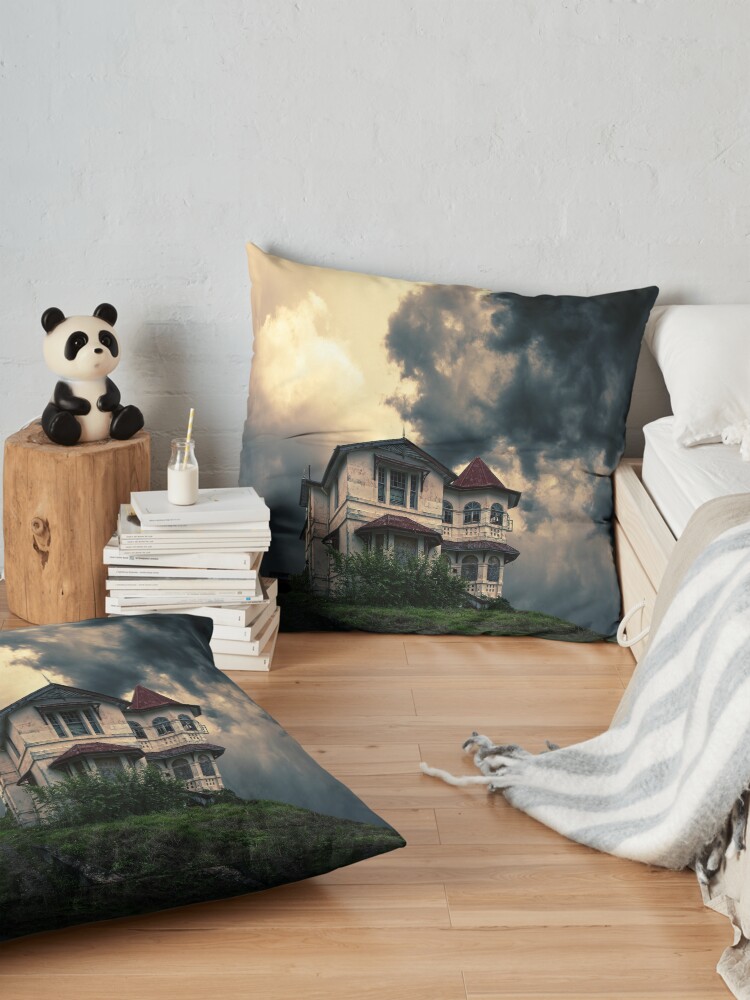 Alternate view of Storm on the horizon Floor Pillow