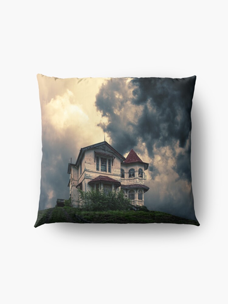 Alternate view of Storm on the horizon Floor Pillow