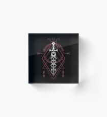 Bloque acrílico Magia brujería Dados poliédricos Set Espada de Dungeon Armory