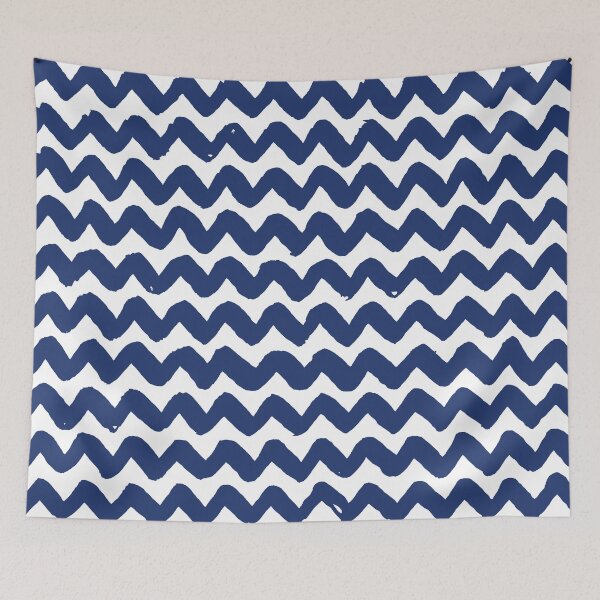Item preview, Navy Brushstroke Chevron Pattern  designed and sold by Cool Fun  Awesome Time.