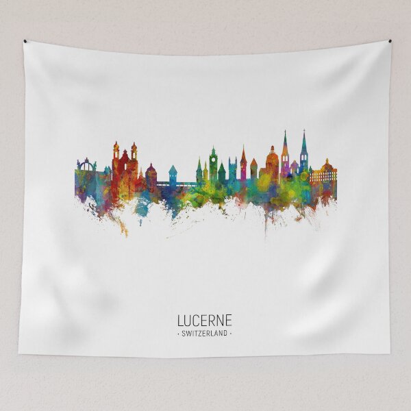 Item preview, Lucerne Switzerland Luzern Skyline designed and sold by ArtPrints.
