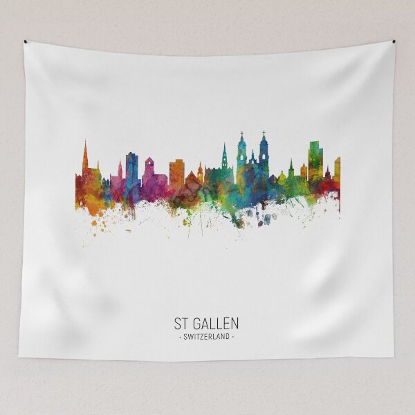 Item preview, St Gallen Switzerland Skyline designed and sold by ArtPrints.