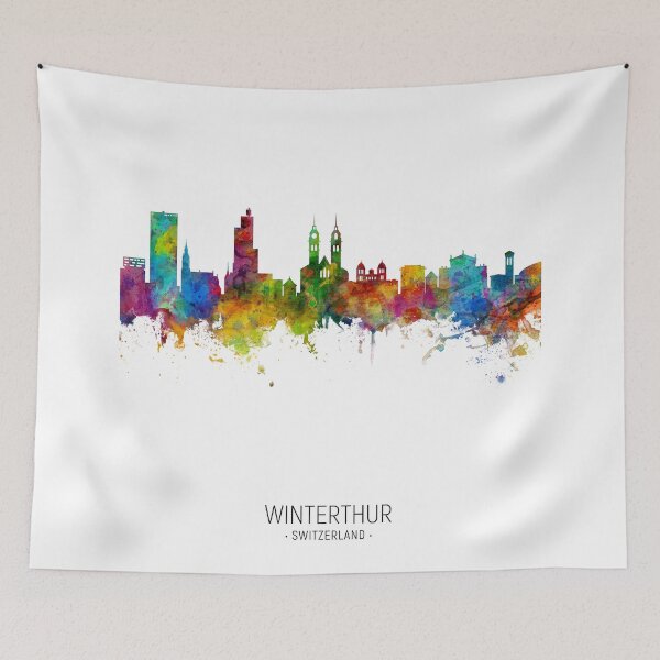 Item preview, Winterthur Switzerland Skyline designed and sold by ArtPrints.