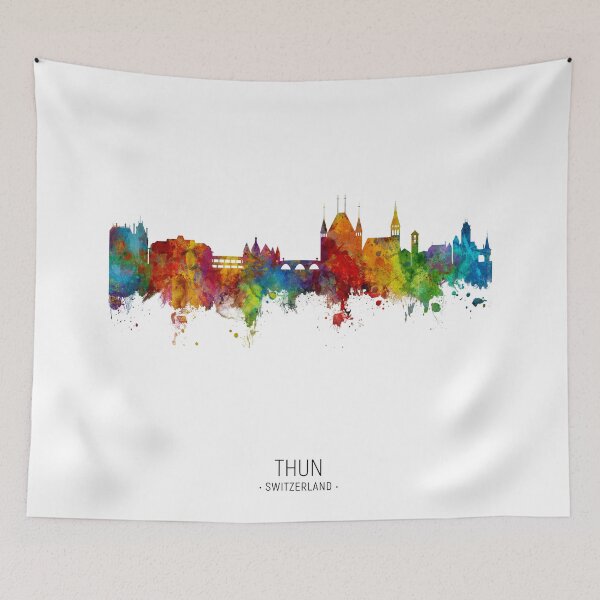 Item preview, Thun Switzerland Skyline designed and sold by ArtPrints.