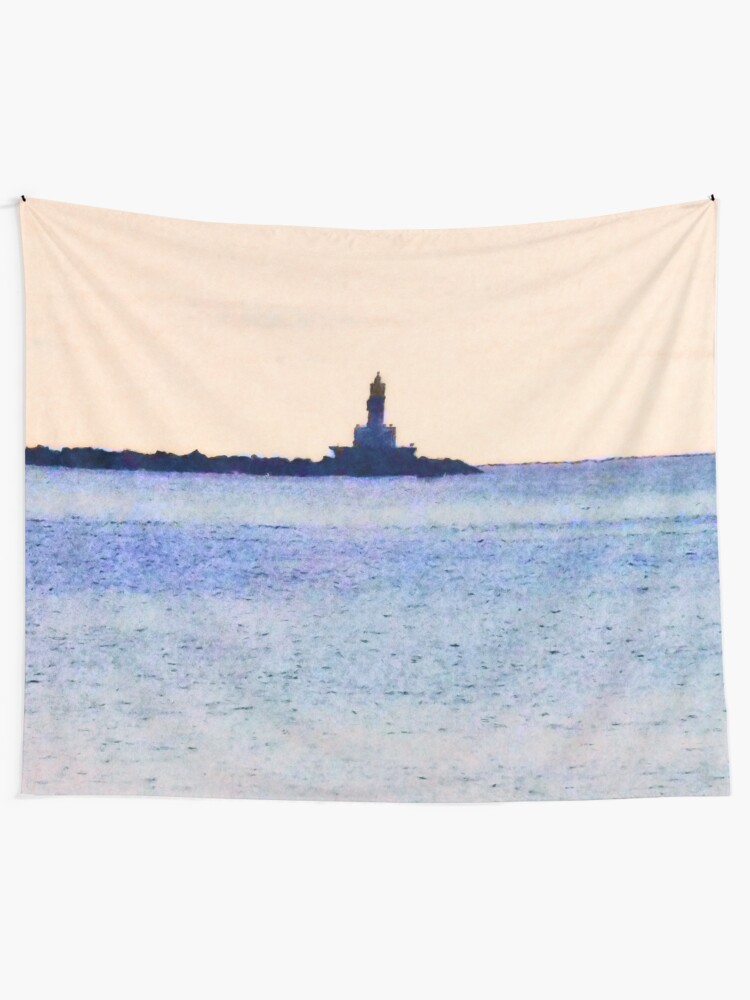 Alternate view of Lighthouse On Lake Tapestry