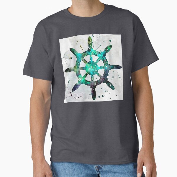 Item preview, The Captains Wheel In Blue Green Ocean Colors designed and sold by taiche.