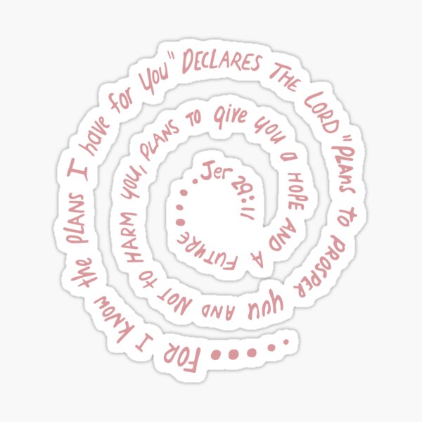 Item preview, Hope in Christ Jeremiah 29:11 - printed in pink designed and sold by LittleBlueTin.