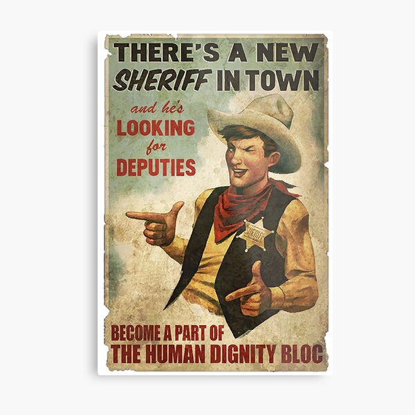 Fallout Human dignity bloc Metal Print