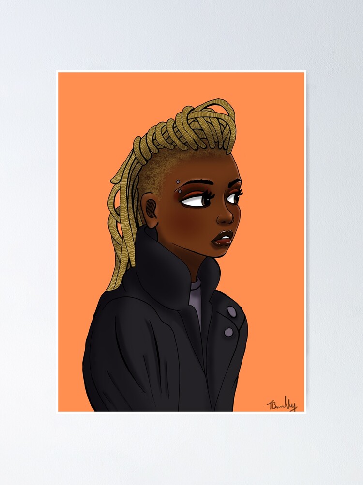 Black Girl Dreads Fauxhawk Poster For Sale By Oohkittymeow Redbubble