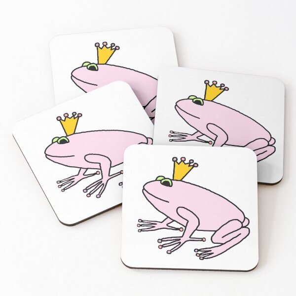 Item preview, Cute Pink Frog Prince Wearing a Crown on a transparent background designed and sold by ellenhenry.