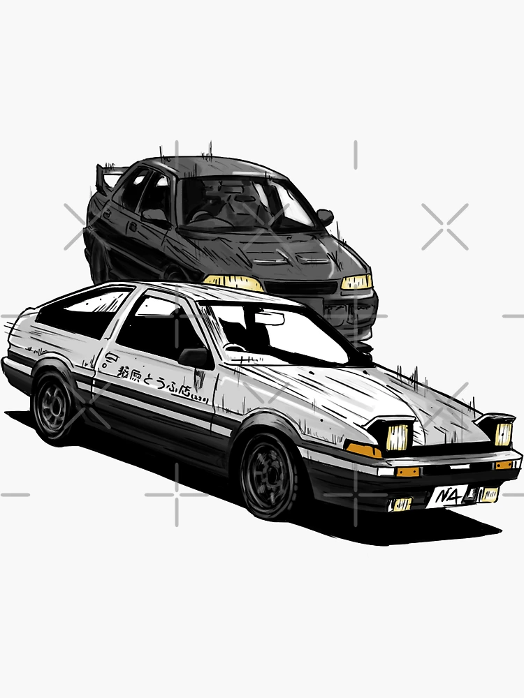 Initial D Anime Custom Classic AE 86 Trueno Car Laser Engraved 