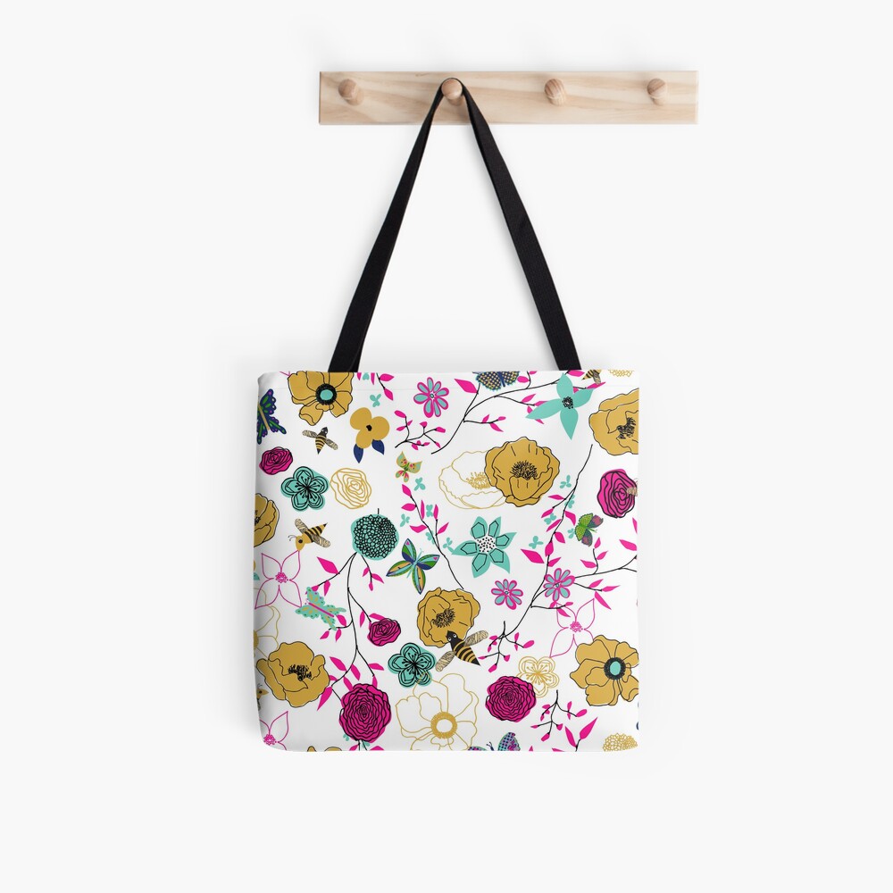 Bees and Butterflies Tote Bag