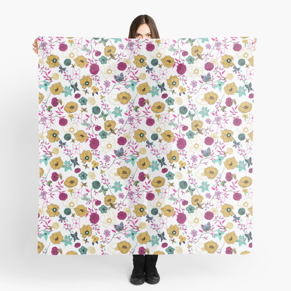 Bees and Butterflies Scarf
