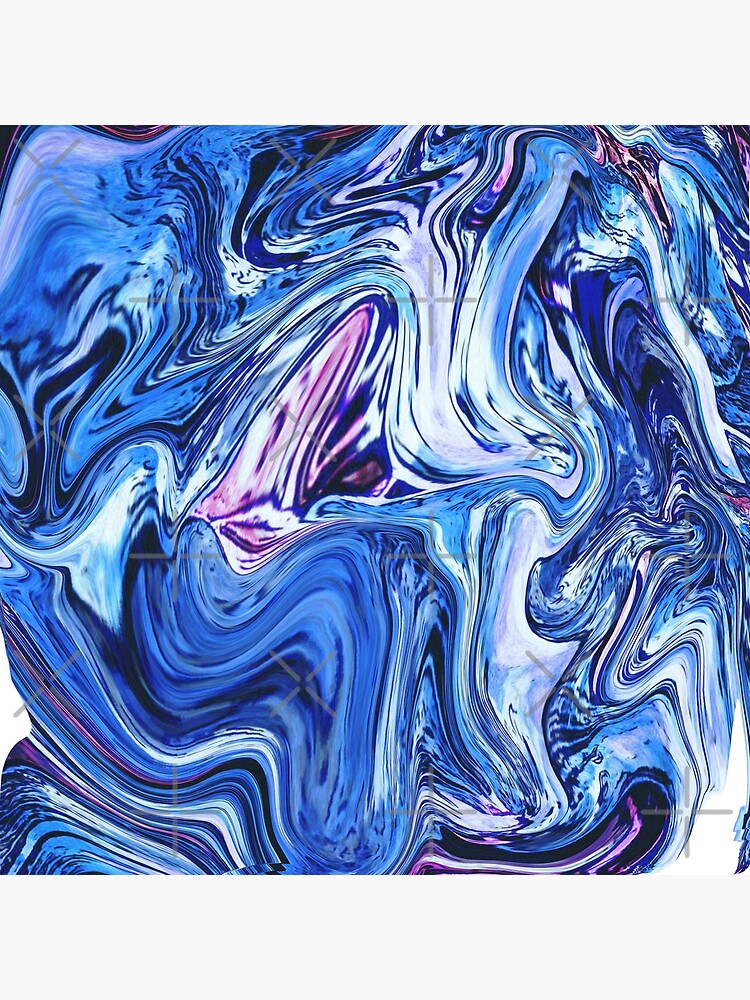 Ocean Swirls - Blue Planet Abstract Modern Art by OneDayArt