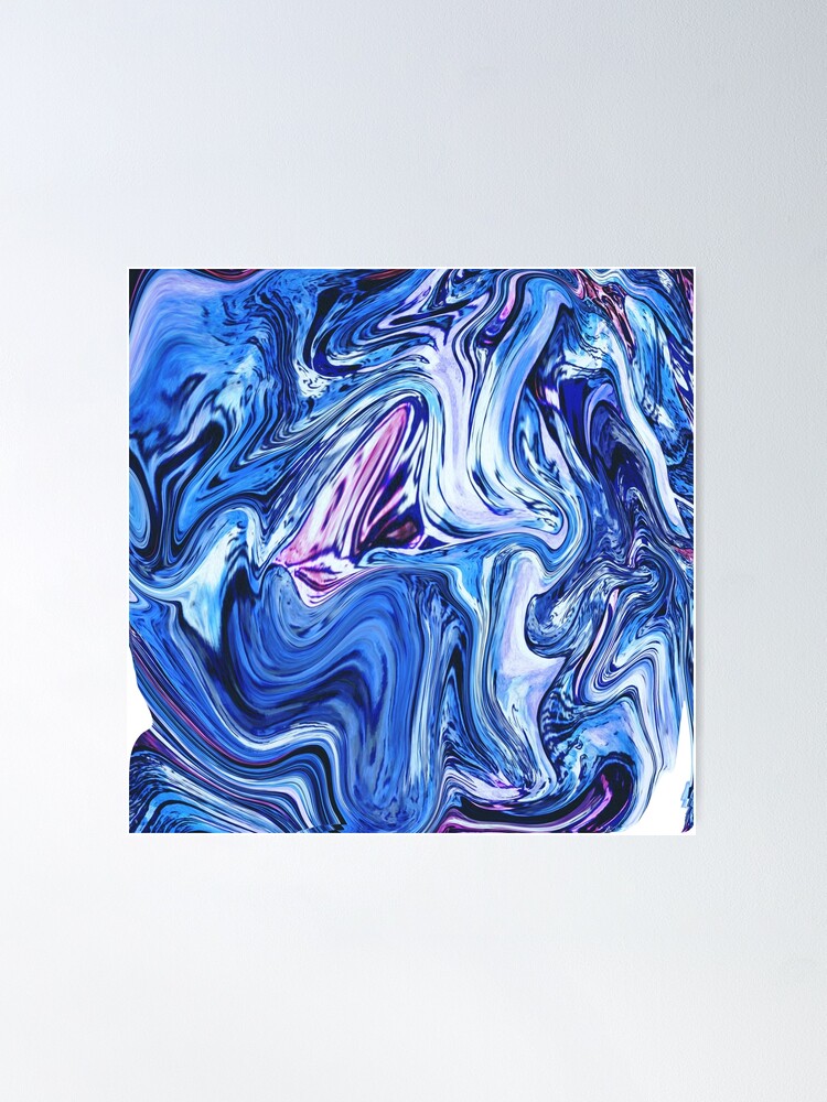 Alternate view of Ocean Swirls - Blue Planet Abstract Modern Art Poster