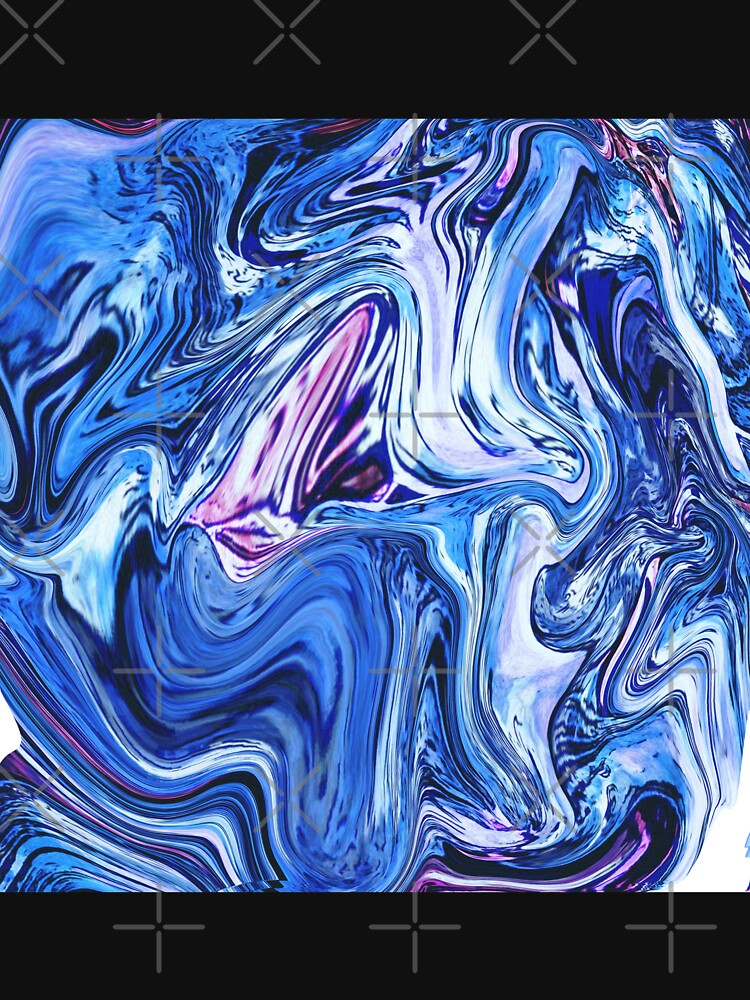 Thumbnail 7 of 7, Classic T-Shirt, Ocean Swirls - Blue Planet Abstract Modern Art designed and sold by OneDayArt.