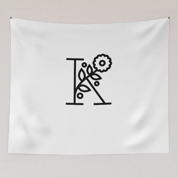 Item preview, Flower Kalligraphic K Initial Letter Shirt Gift designed and sold by beautifulshirts.
