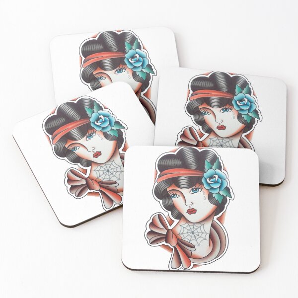 Item preview, Traditional Tattooed Tears Lady Tattoo Design designed and sold by FOREVER TRUE TATTOO.