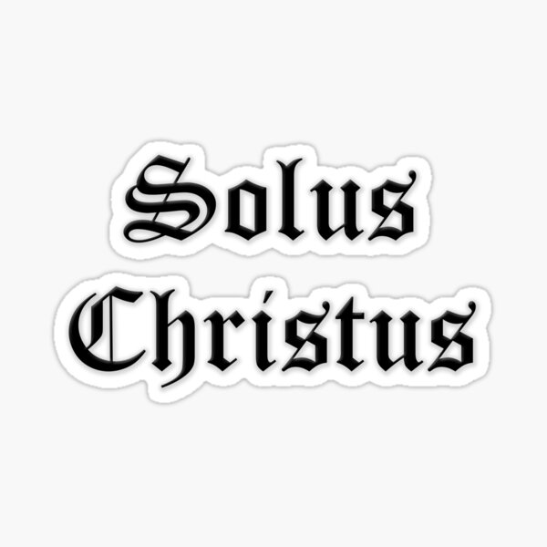 Vista previa del artículo con la obra «Solus Chrisuts: ¡En Cristo solo!», diseñado y vendido por KCTraders.