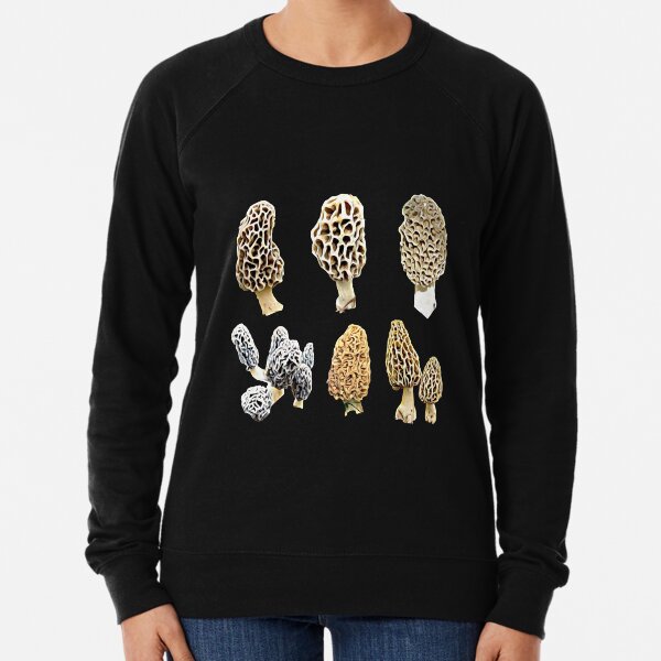 Variety of Morel Mushrooms Lightweight Sweatshirt