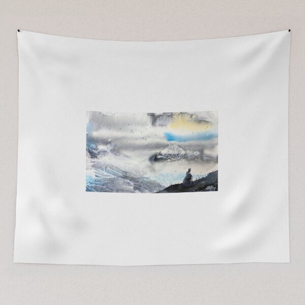 Item preview, Mountain Hare in Snowy Mountains - Watercolour designed and sold by Double Dutch Designs.