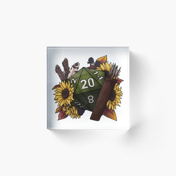 Ranger Class D20 - Tabletop Gaming Dice Acrylic Block