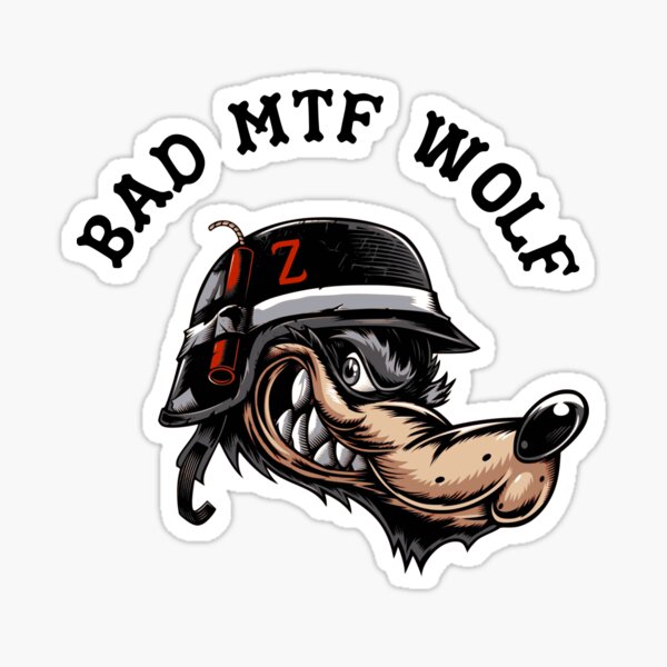 "Bad Wolf" Sticker by hypnotzd Redbubble