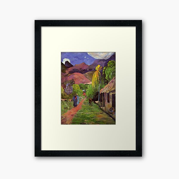 'Rue de Tahiti' - Paul Gauguin Framed Art Print