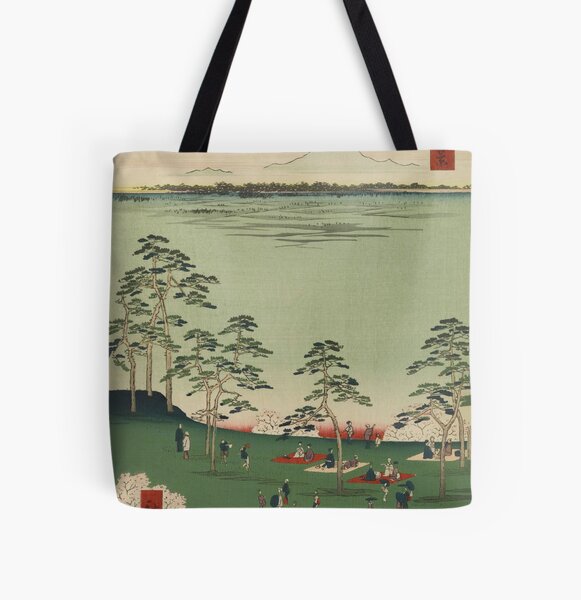 Ukiyo-e Japanese artwork - Riverside village festival Tote Bag